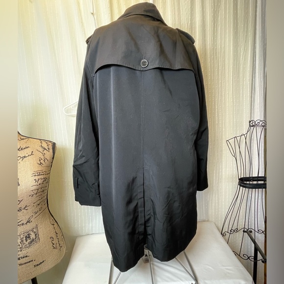 London Fog Charcoal Double-Breasted Trench Coat - Picture 8 of 16